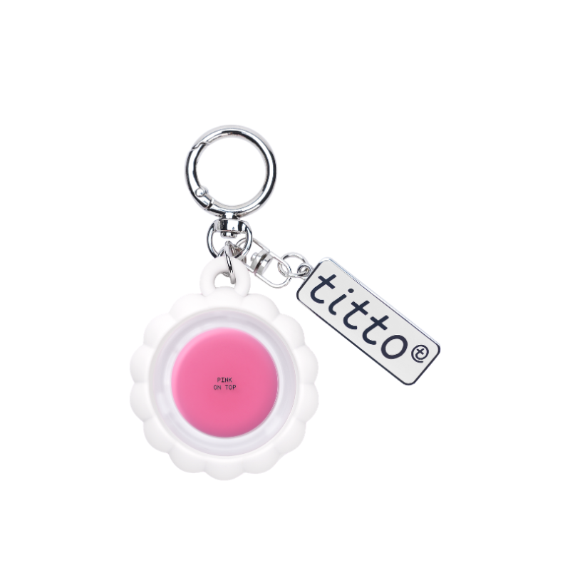 TITTO Logo Keyring White