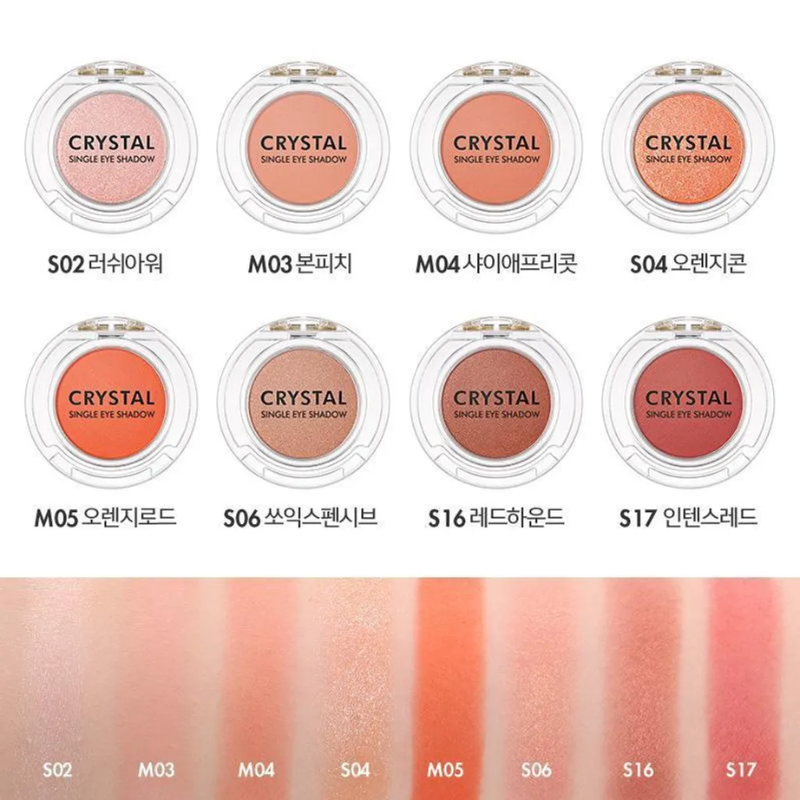 Tony Moly Crystal Single Eye Shadow 6 Colors To Choose