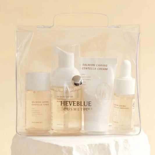 HEVEBLUE Salmon Caring Centella Special Travel Kit Bag