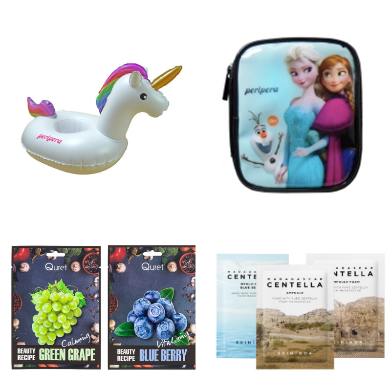 [FREE GIFT] Unicorn minitube + 2x Quret Masks  + 3 random sachets + elsa pouch