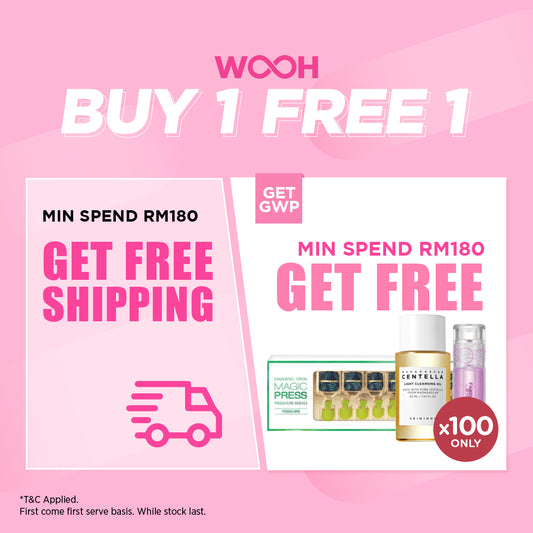 WOOH Min Spend RM180 and get 1 set FREE GIFT