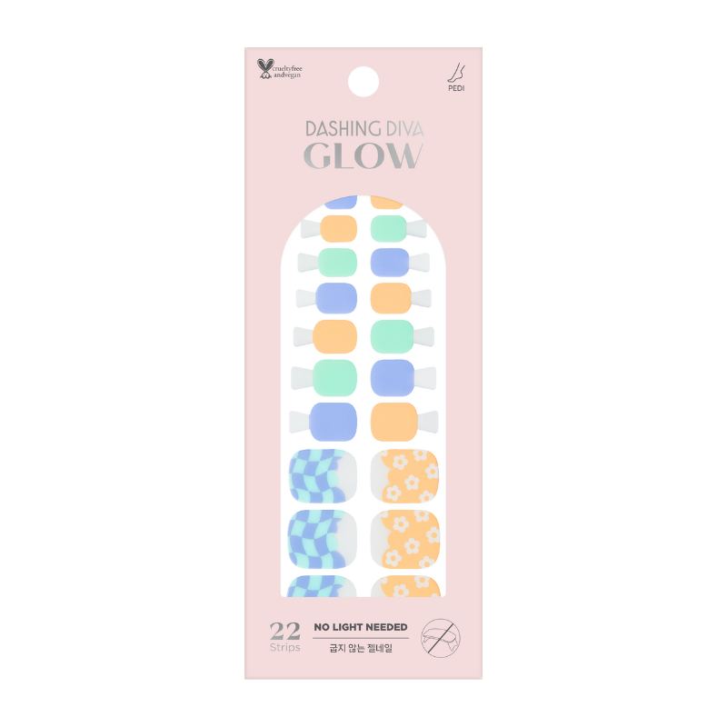 DASHING DIVA Glow Gel Strip Pedi Cooing Cooing WPA008