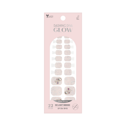 DASHING DIVA Glow Jewel Sticker Pedi Sparkling WPJ002