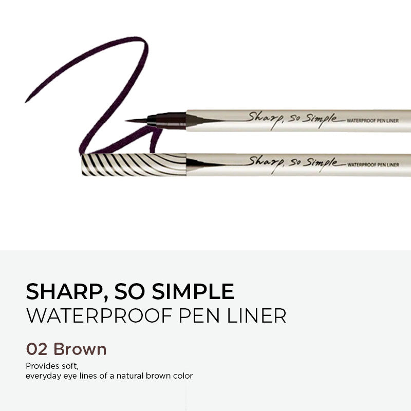 CLIO Sharp, So Simple Waterproof Pen Liner (19AD) [2 Colors to Choose] [Packaging Issues]