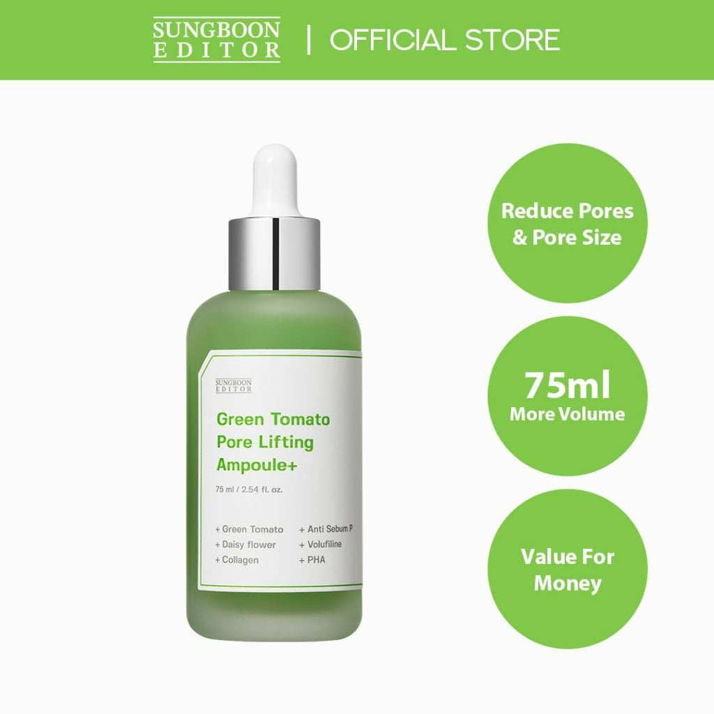 SUNGBOON EDITOR BIG SIZE Green Tomato Pore Lifting Ampoule+ 75ml