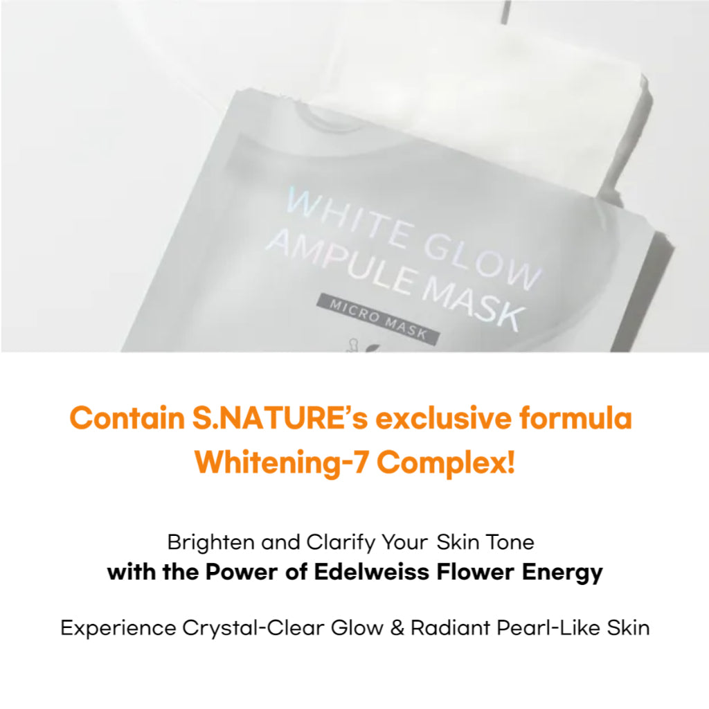 S.NATURE White Glow Ampule Mask (5ea)