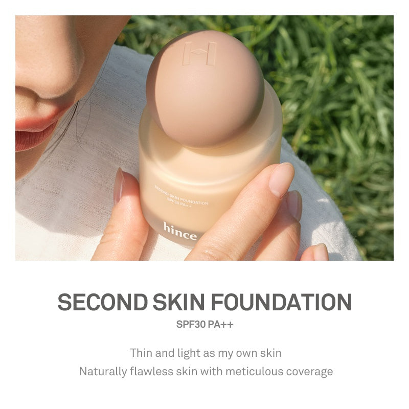 hince Second Skin Foundation - 4 Colours to Choose