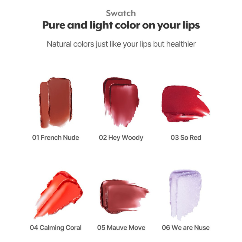 Nuse Color Care Lipbalm - 6 Color to Choose