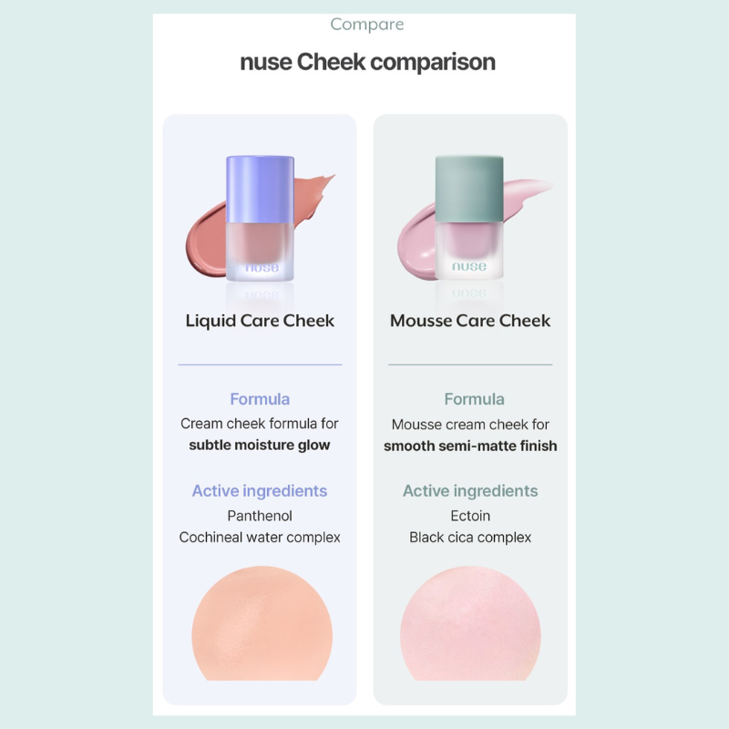 Nuse Mousse Care Cheek - 4 Color to Choose