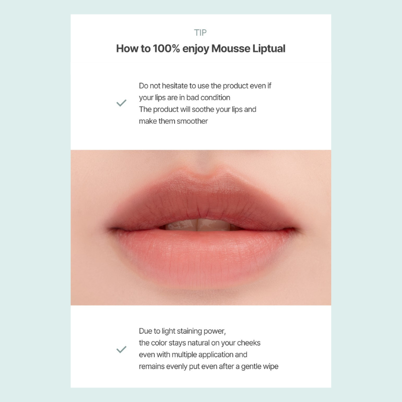 Nuse Mousse Liptual - 6 Color to Choose