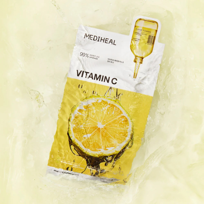 MEDIHEAL VITAMIN C ESSENTIAL MASK_CLEAR TONING*4_LW