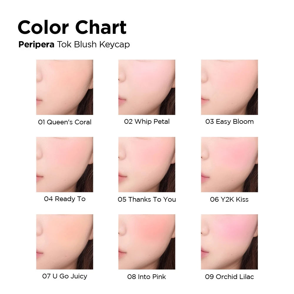 PERIPERA TOK BLUSH KEYCAP - 12 colors to choose