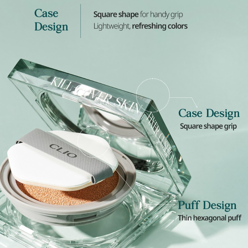 CLIO Kill Cover Skin Fixer Cushion SPF50+ PA+++ - 8 Color to Choose