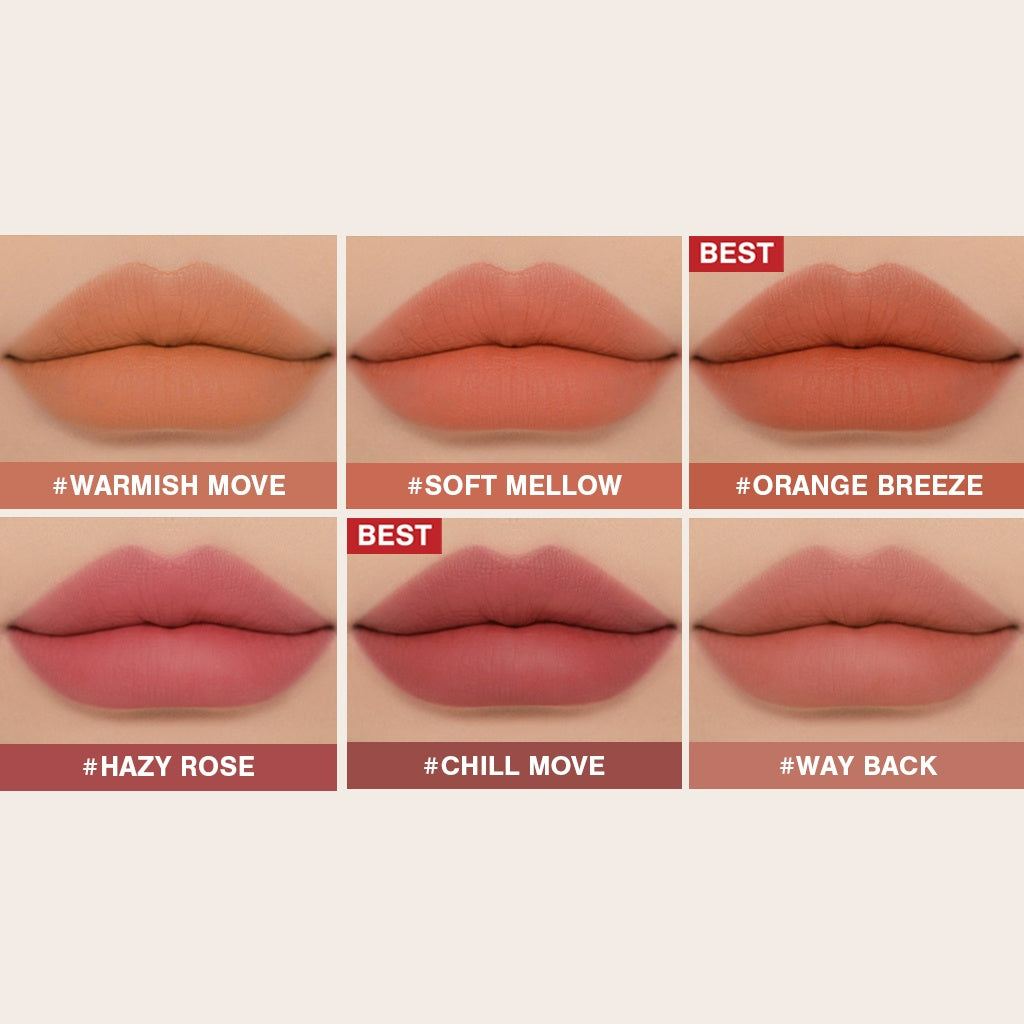 3CE Soft Matte Lipstick - 20 Colors to Choose