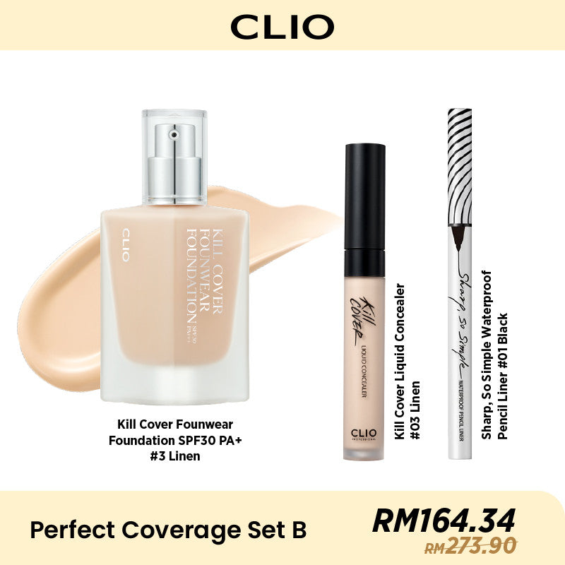 CLIO Perfect Coverage Bundle Set - 3 Option to Choose