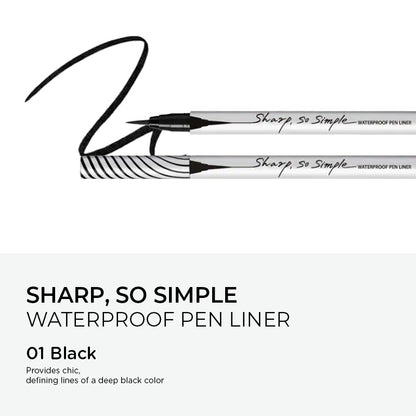 CLIO Sharp, So Simple Waterproof Pen Liner (19AD) [2 Colors to Choose]