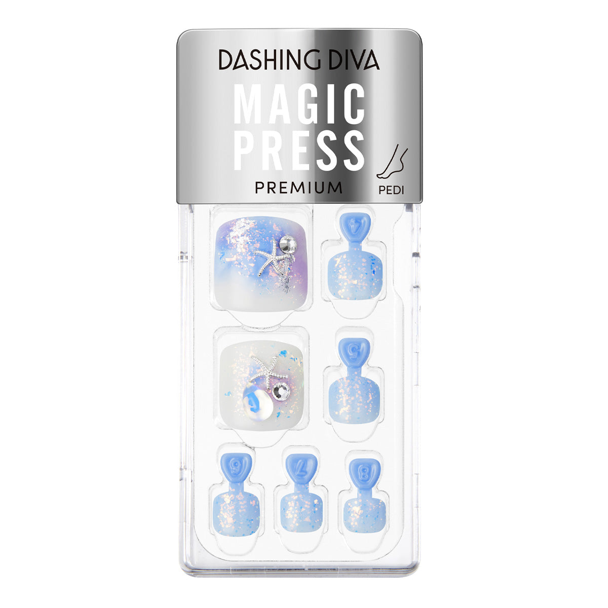 DASHING DIVA Magic Press Premium Regular Pedi Aqua Rhythm MDR3S062PP