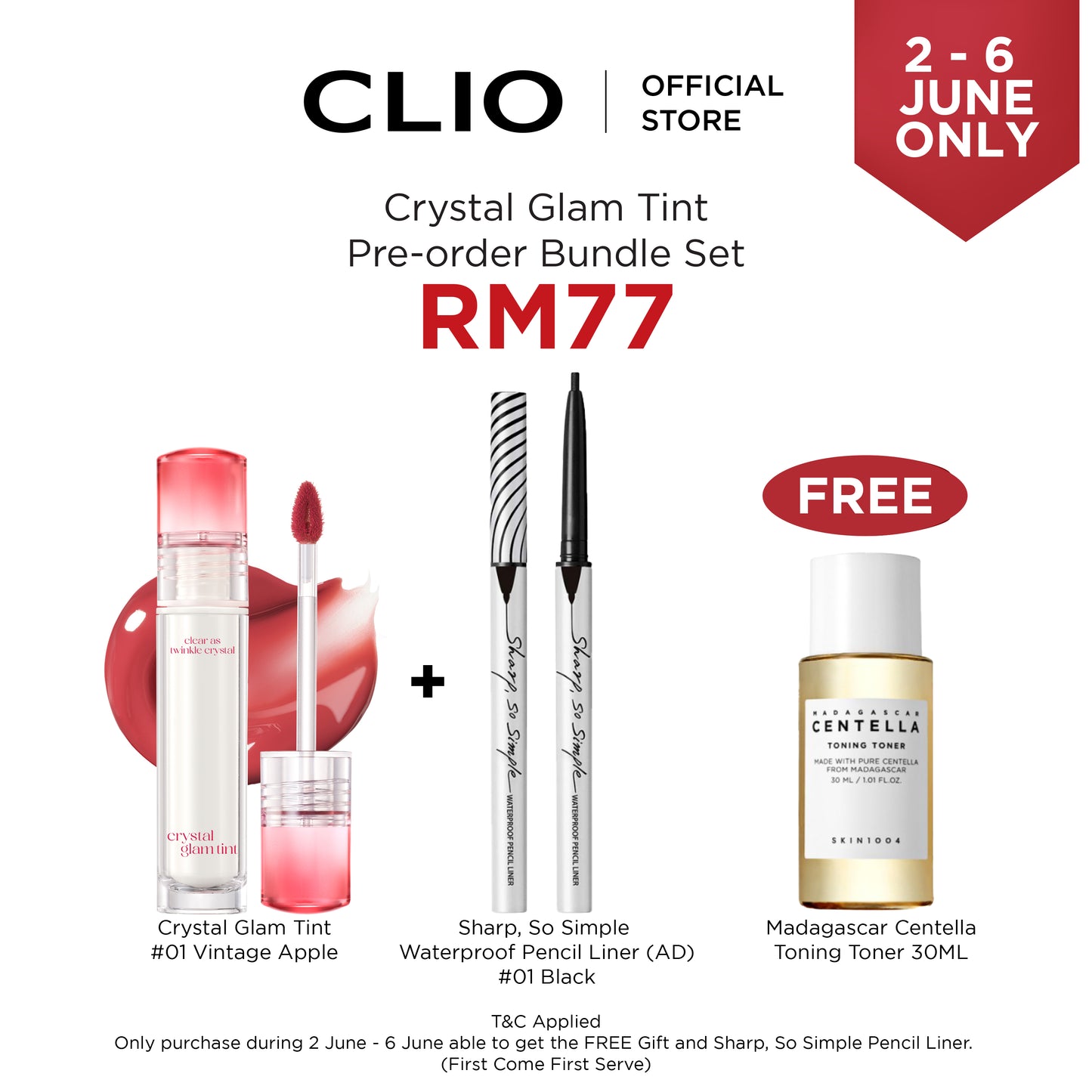 CLIO Crystal Glam Tint - 12 Colors to Choose