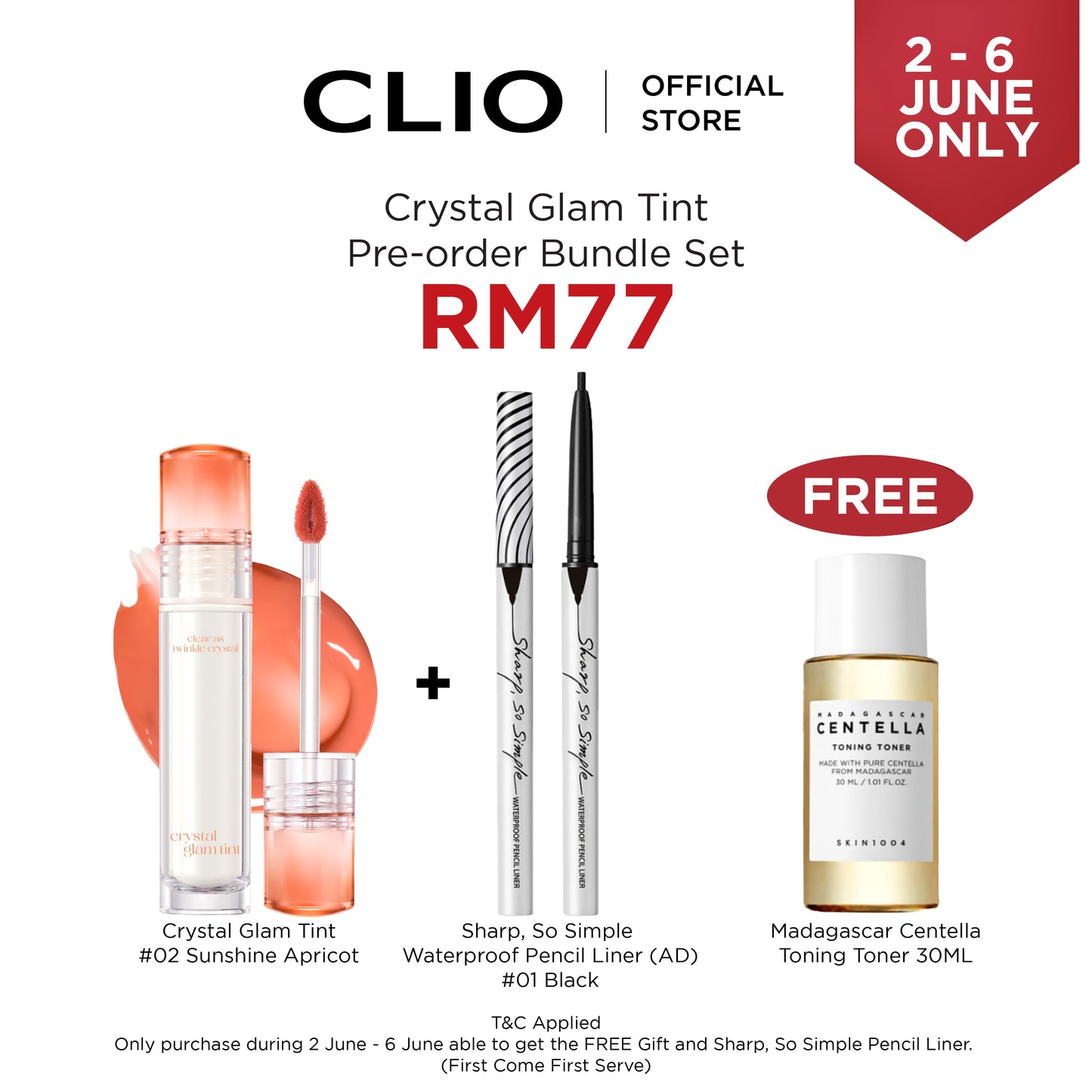 CLIO Crystal Glam Tint - 12 Colors to Choose