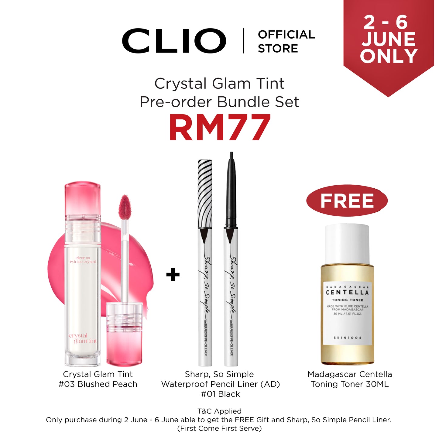 CLIO Crystal Glam Tint - 12 Colors to Choose