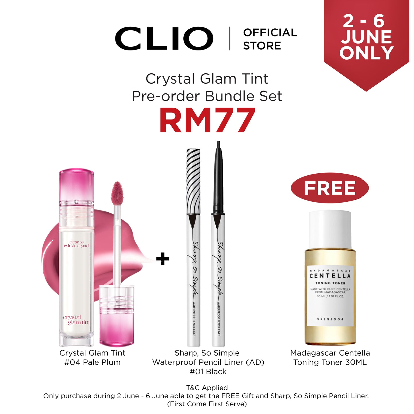 CLIO Crystal Glam Tint - 12 Colors to Choose