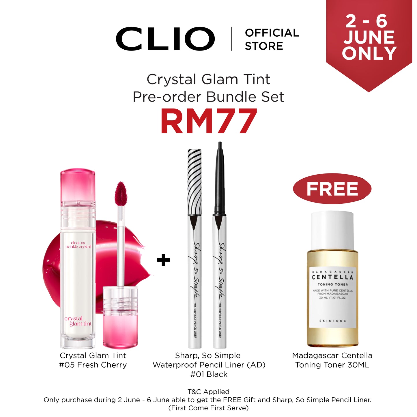 CLIO Crystal Glam Tint - 12 Colors to Choose