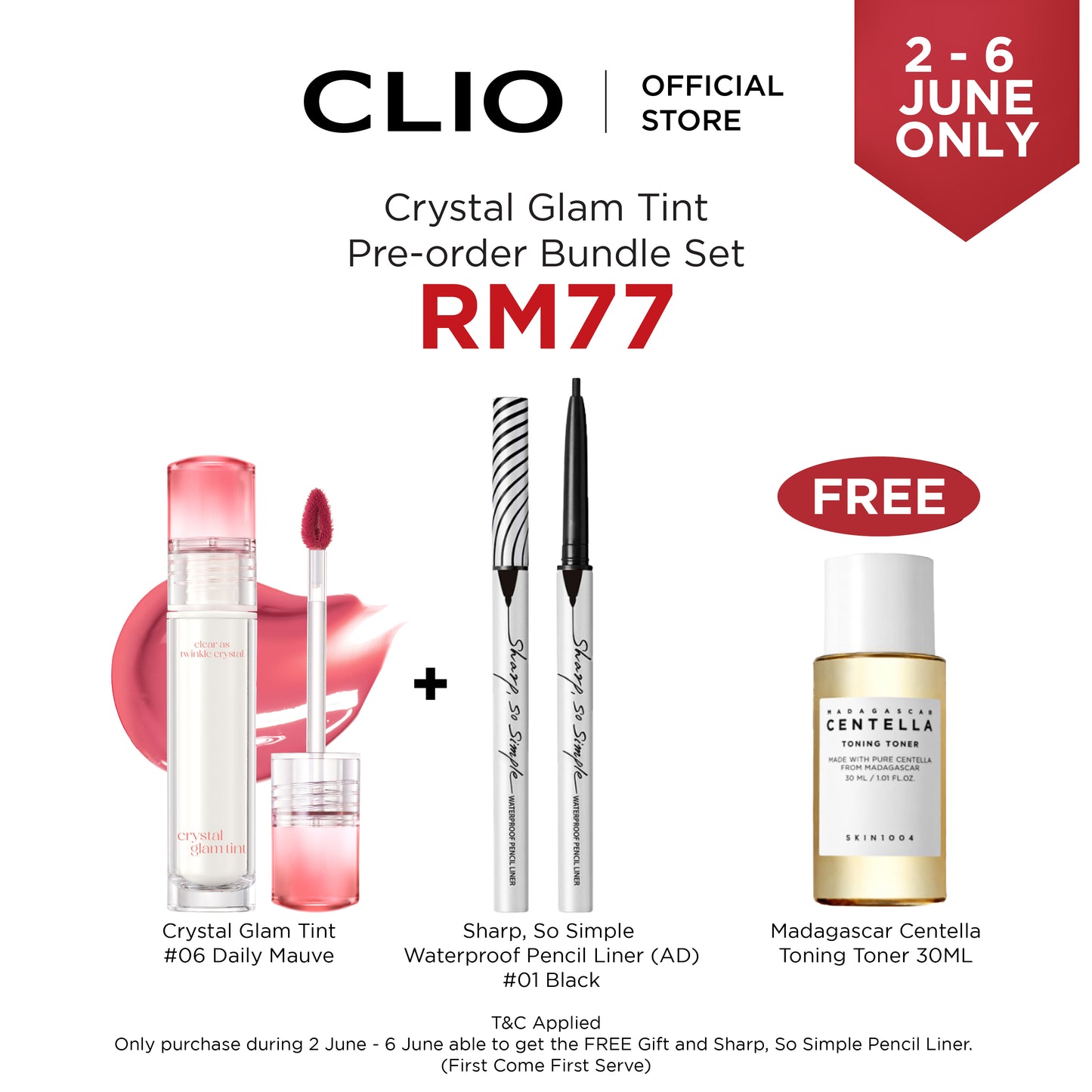 CLIO Crystal Glam Tint - 12 Colors to Choose