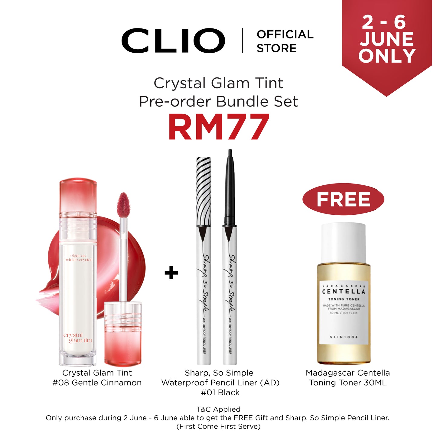 CLIO Crystal Glam Tint - 12 Colors to Choose