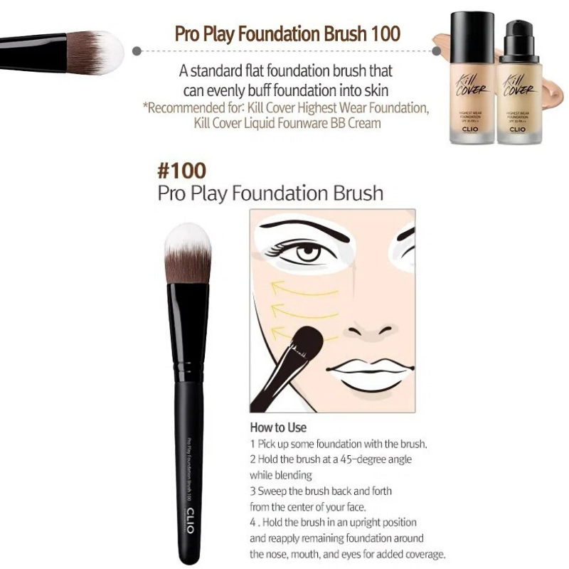 CLIO Pro Play Foundation Brush 100
