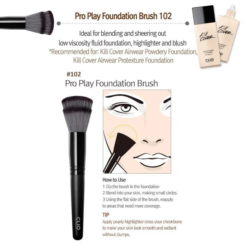 CLIO Pro Play Foundation Brush 102