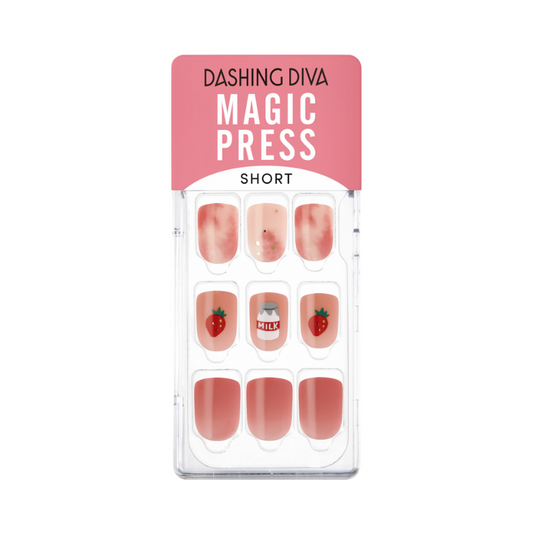 DASHING DIVA Magic Press Short Mani Sweet Strawberry MDR1179SS