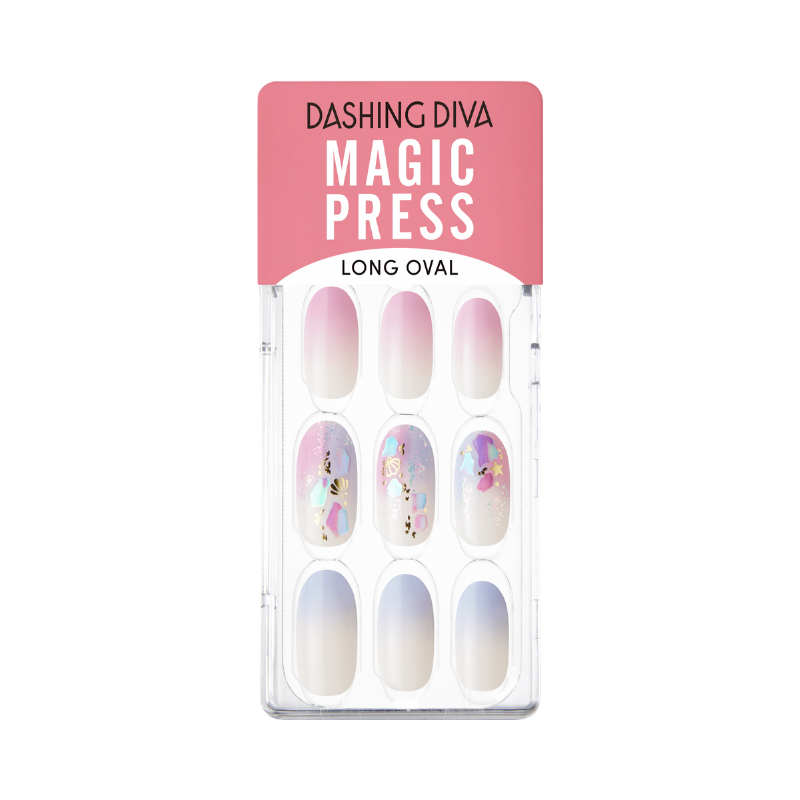 DASHING DIVA Magic Press Long Oval Mani Aurora Mermaid MDR1216OL