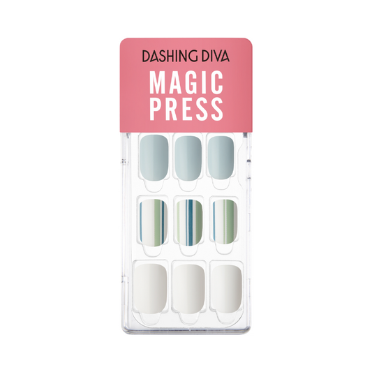 DASHING DIVA Magic Press Mani Blue Stripe MGL152RR