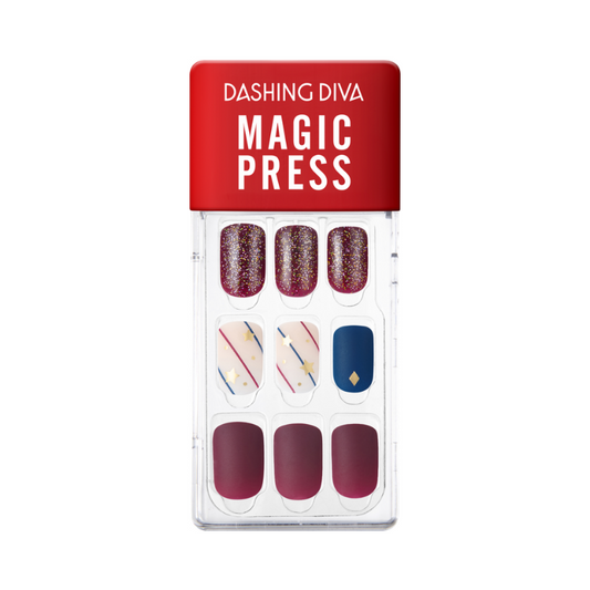 DASHING DIVA Magic Press Wonder Red Mani Let It Star MDR822