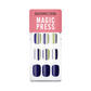 DASHING DIVA Magic Press Short Mani Navy Stripe MGL157RR