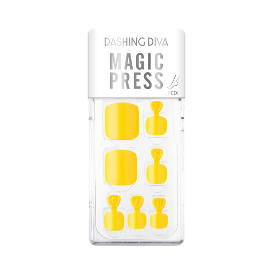 DASHING DIVA Magic Press Pedi Bumblebee Yellow MWK127P
