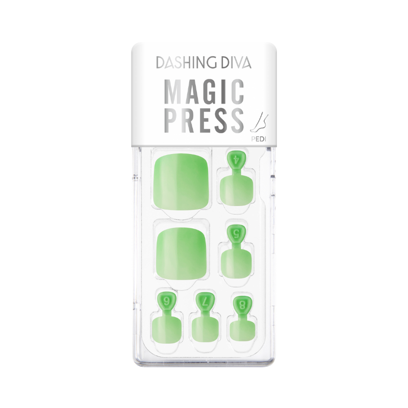 DASHING DIVA Magic Press Pedi Light Green MDR1305P