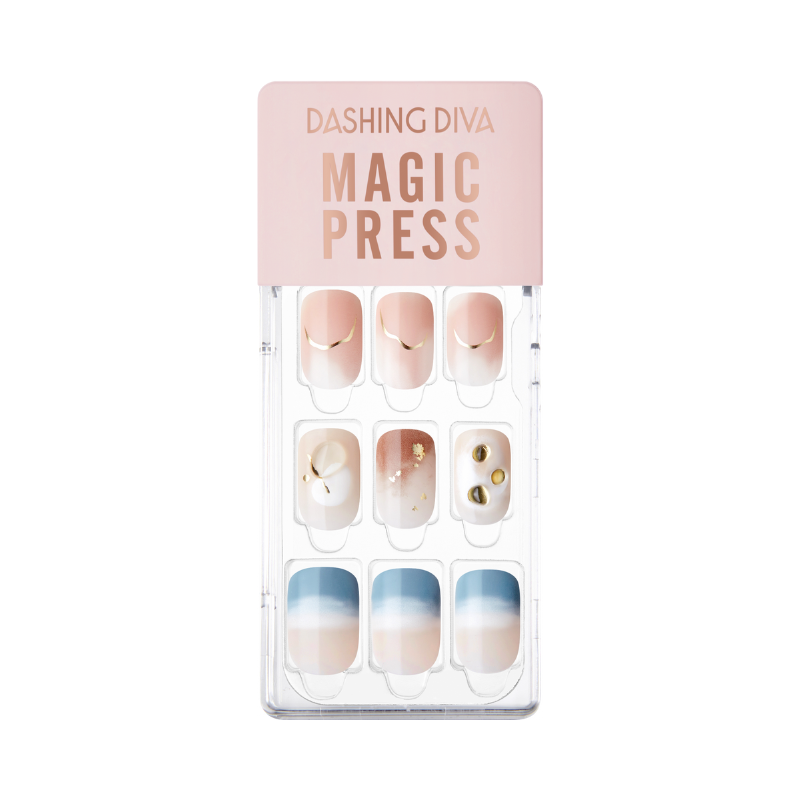 DASHING DIVA Magic Press Regular Round Mani Coral Nuance MGL2W025RR