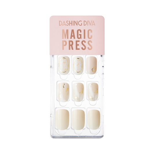 DASHING DIVA Magic Press Regular Round Mani Creamy Marble MGL2F015RR