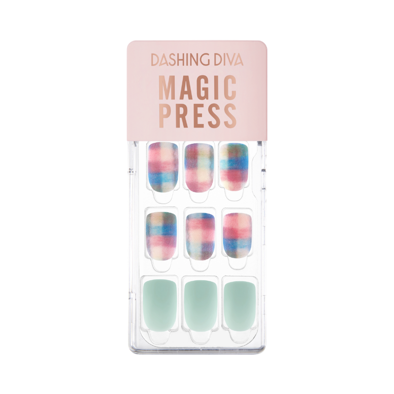 DASHING DIVA Magic Press Regular Square Mani Mint Winter MGL078