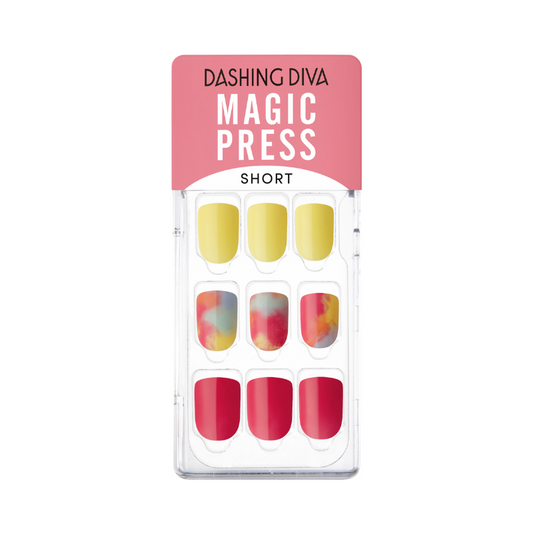 DASHING DIVA Magic Press Short Mani Red Holiday MGL155SS