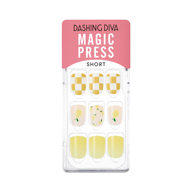DASHING DIVA Magic Press Short Mani Sweet Lemon MDR1225SS