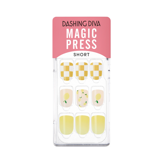 DASHING DIVA Magic Press Short Mani Sweet Lemon MDR1225SS