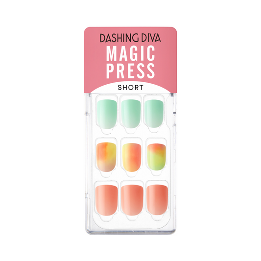DASHING DIVA Magic Press Short Square Mani Colorful Palette MGL119SS