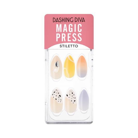 DASHING DIVA Magic Press Stiletto Mani Vanilla Spring MDR1165ST