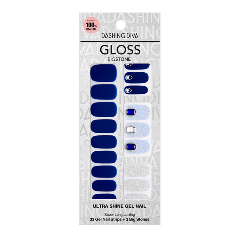 DASHING DIVA Gloss Gel Strip Big Stone Mani Glorifier GVP182B