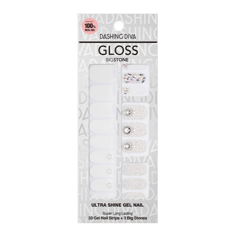 DASHING DIVA Gloss Gel Strip Big Stone Mani Purist GVP183B