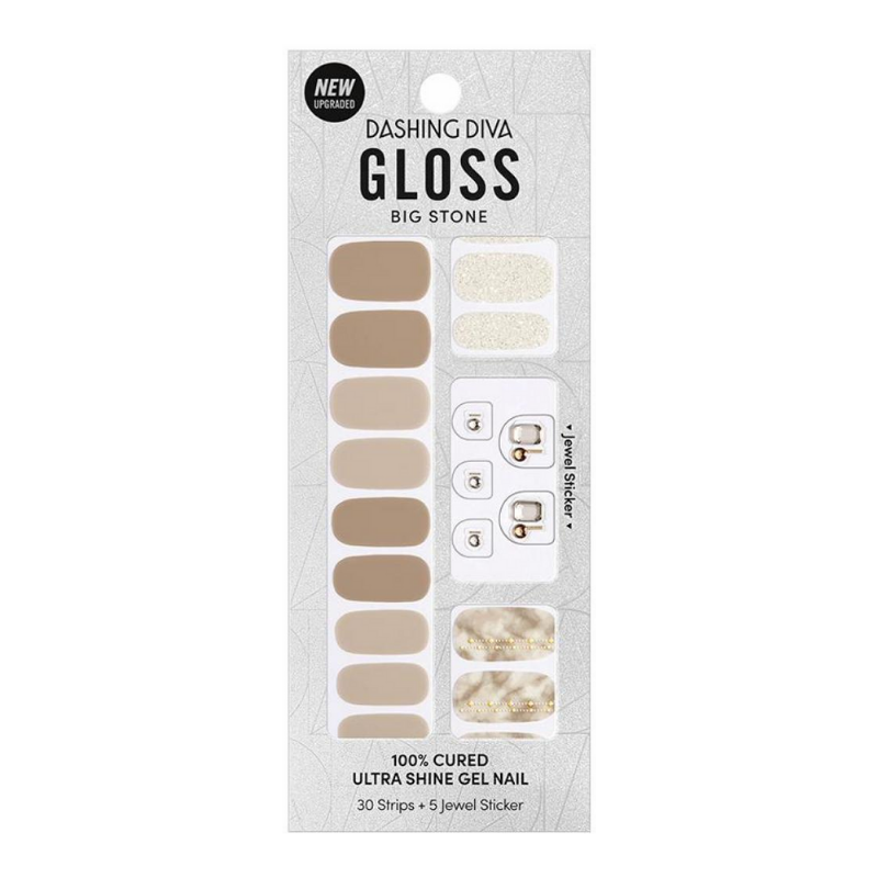 DASHING DIVA Gloss Gel Strip Big Stone Autumn Closet Mani Stilettos GVP236B