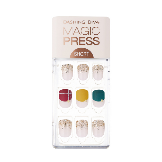 [BEST BUY] DASHING DIVA Magic Press Short Mani Delightful MDR552SS (GLAM MOVE)