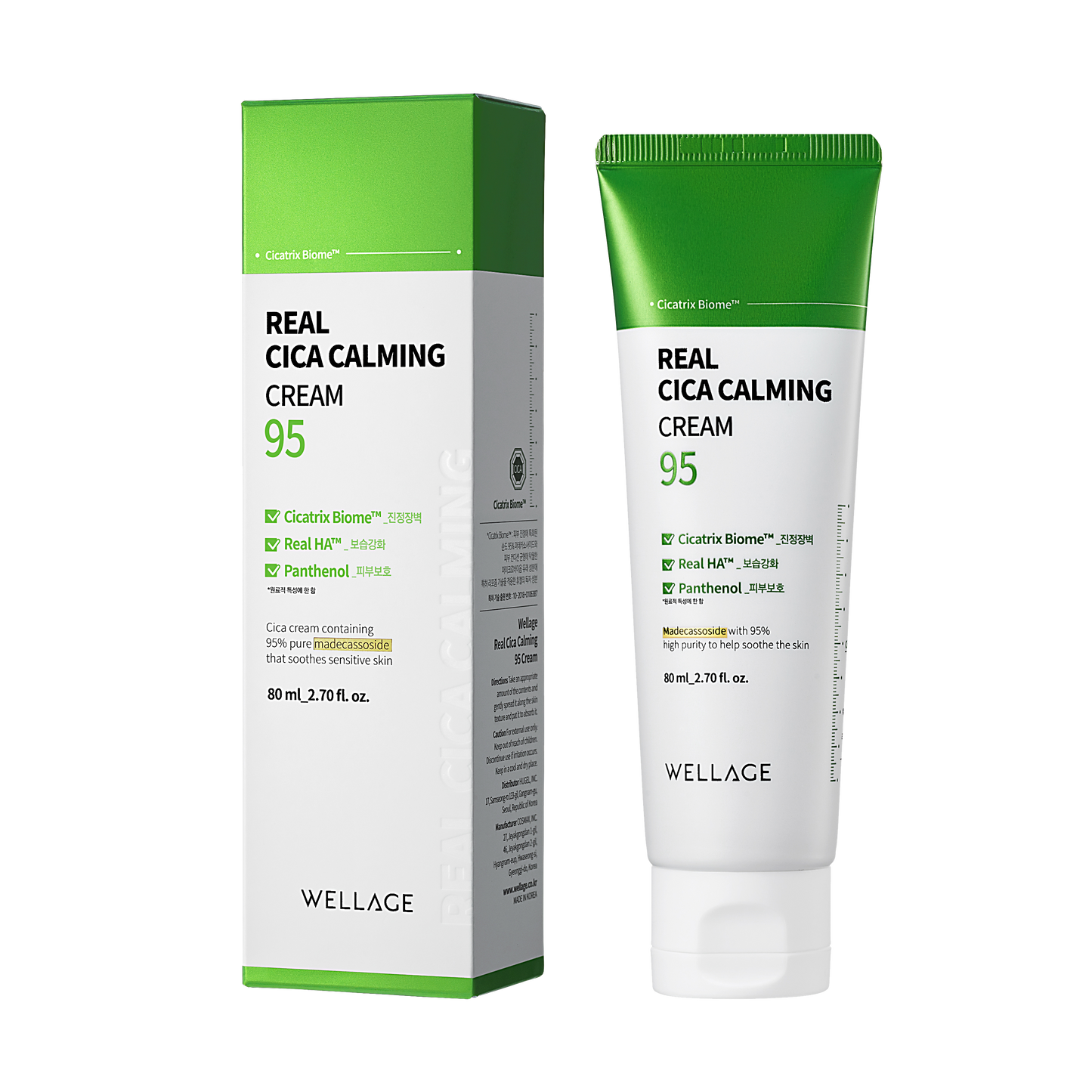 Wellage Real Cica Calming Cream 95 80ml